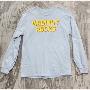 Danny Duncan Shirt Mens M Blue Virginity Rocks Long‎ Sleeve Tee Pullover Casual
